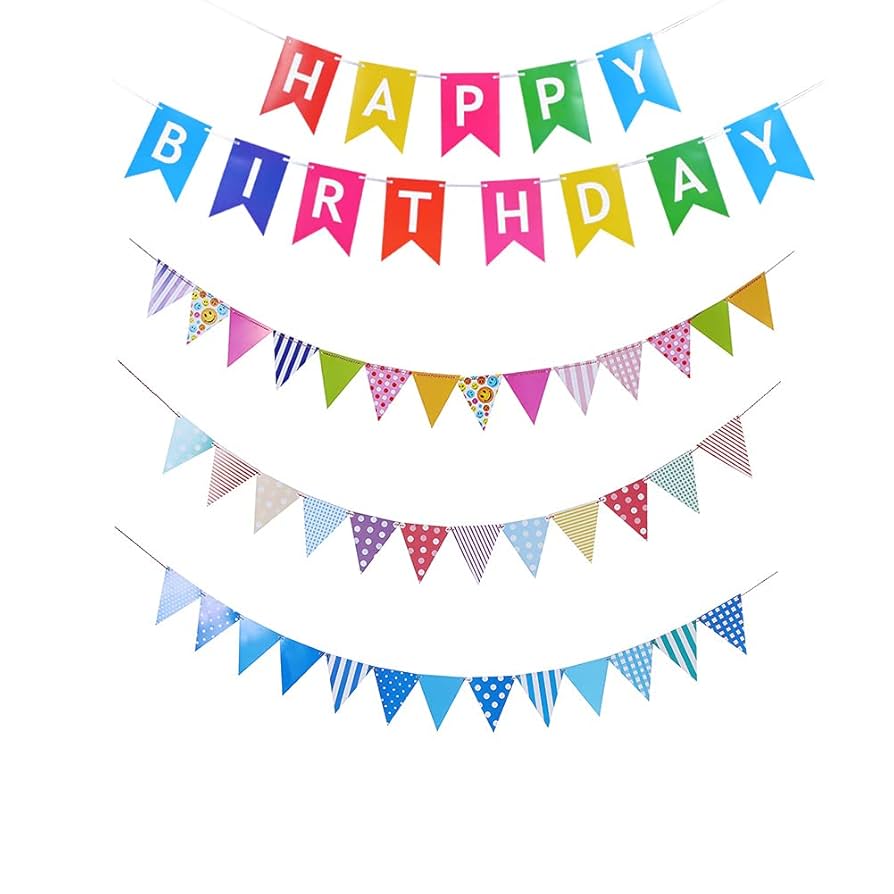 カラフルガーランド 数字が選べる！ボタニカルなフラワーアーチの飾り付けセット